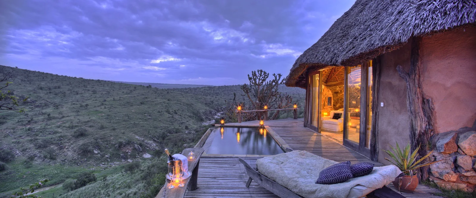 Private plunge pool at Borana Lodge in Laikipia, Kenya