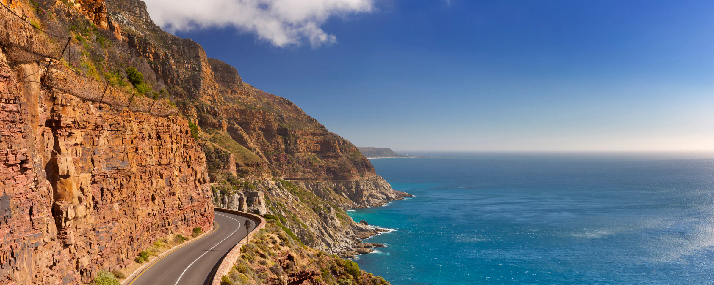 Chapman's Peak Drive winding along the Atlantic coast of the Cape Peninsula, South Africa