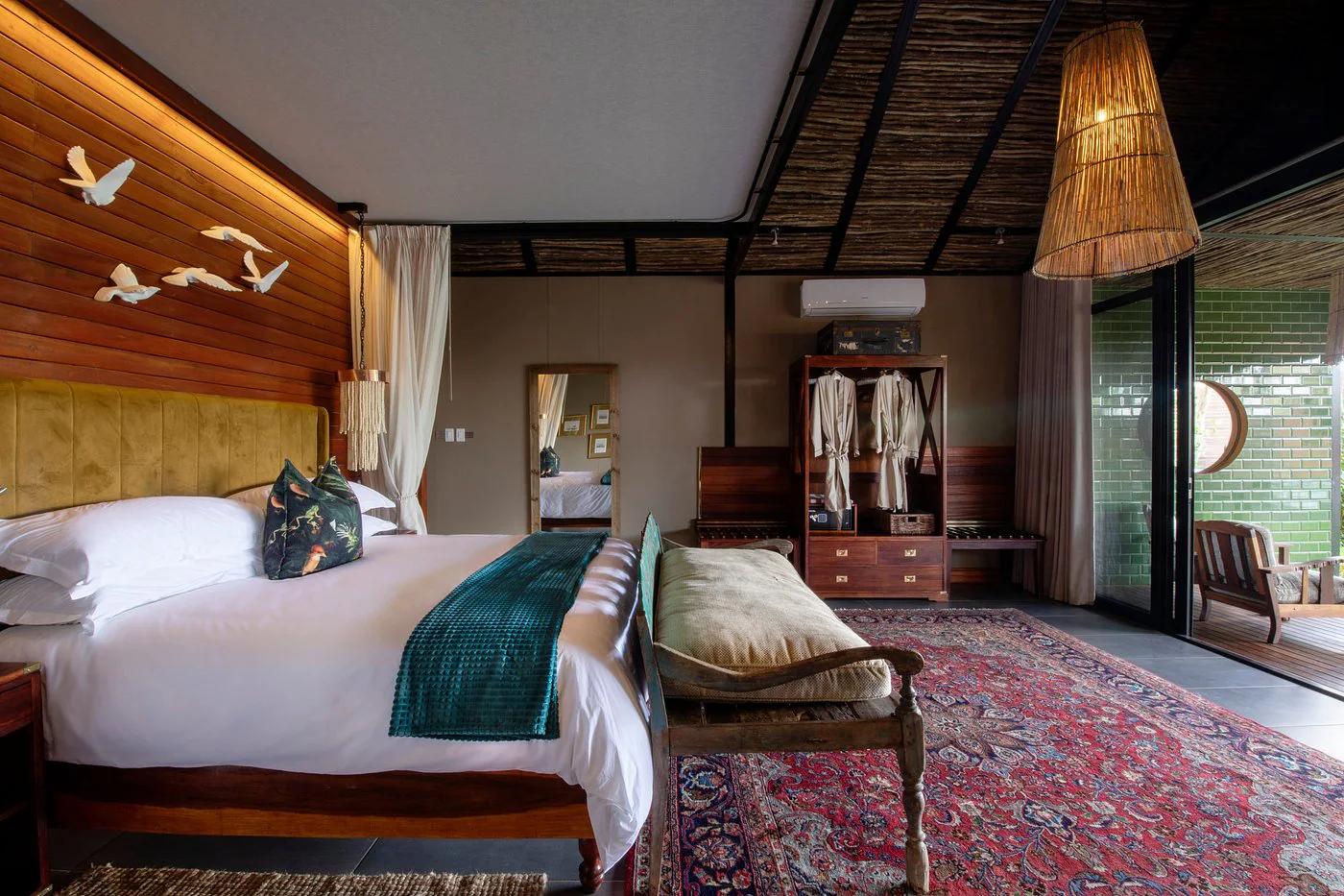 Luxury suite with private terrace at Mukwa River Lodge in Livingstone, Zambia