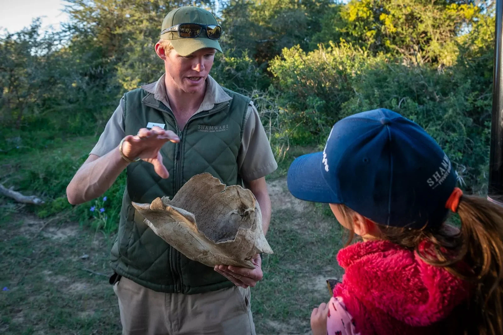 Junior ranger learning from a Shamwari guide