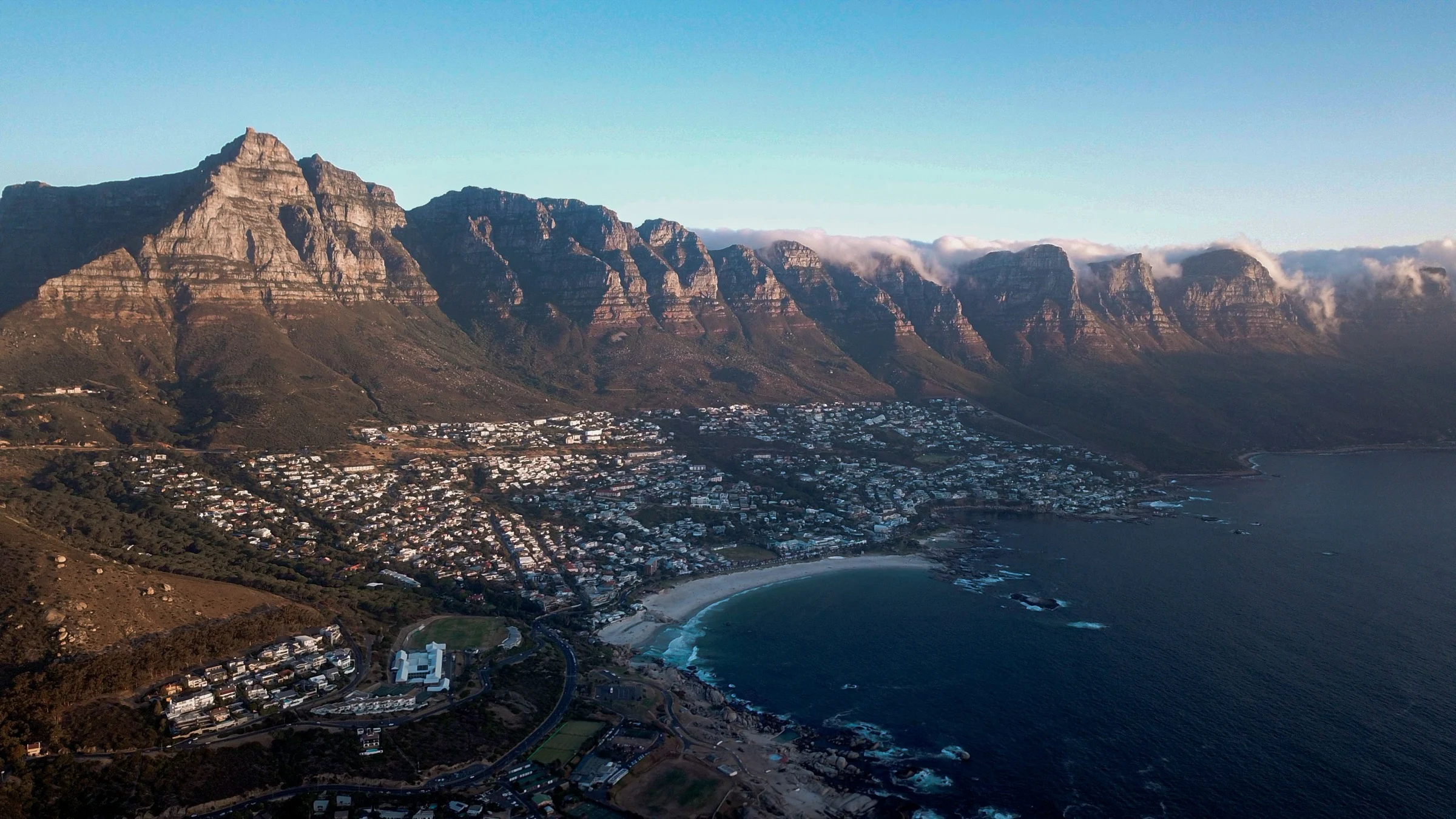 Cape Town and its Atlantic coastline from above