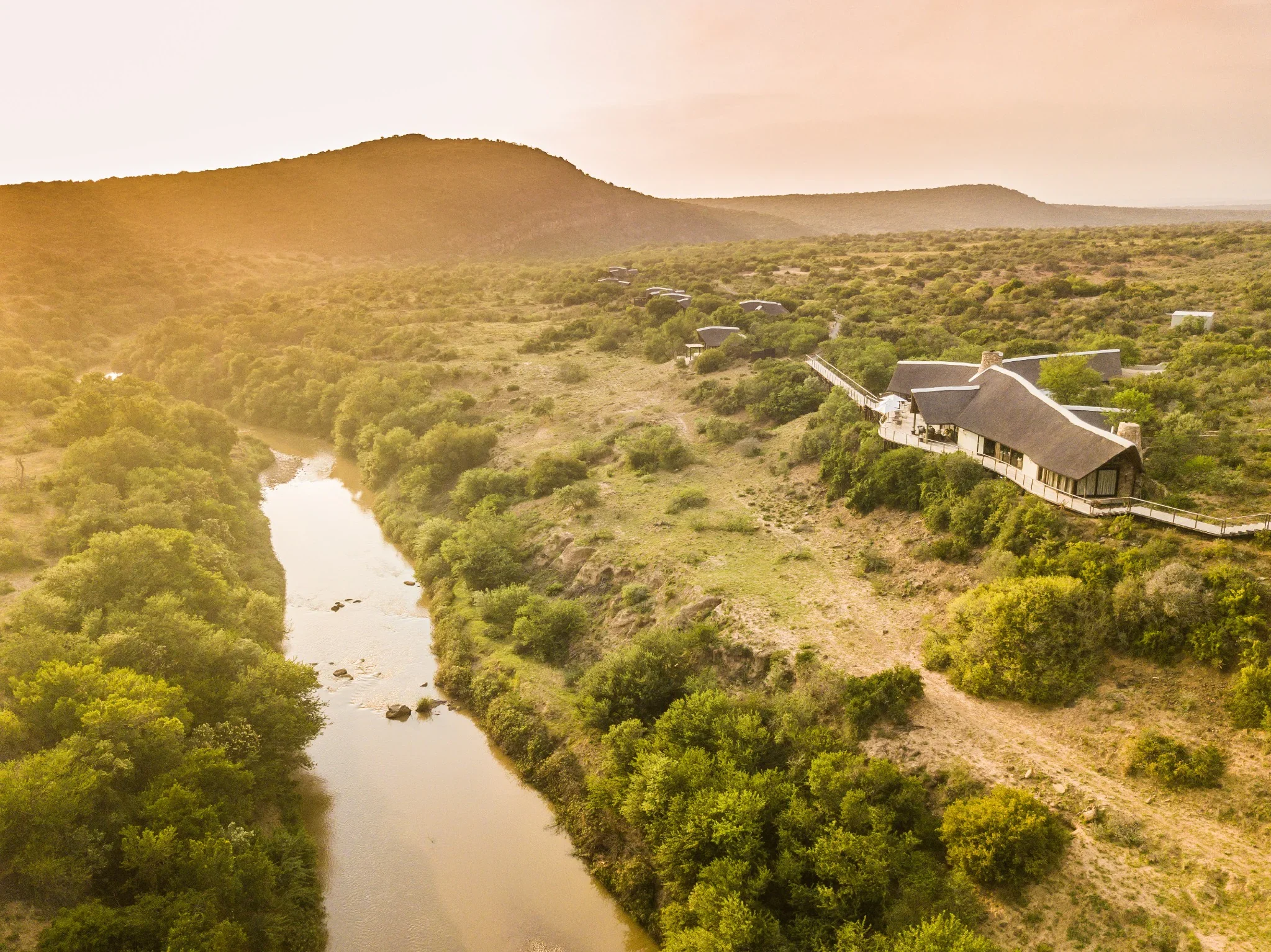 Great Fish River Lodge beside the Great Fish River at Kwandwe Private Game Reserve