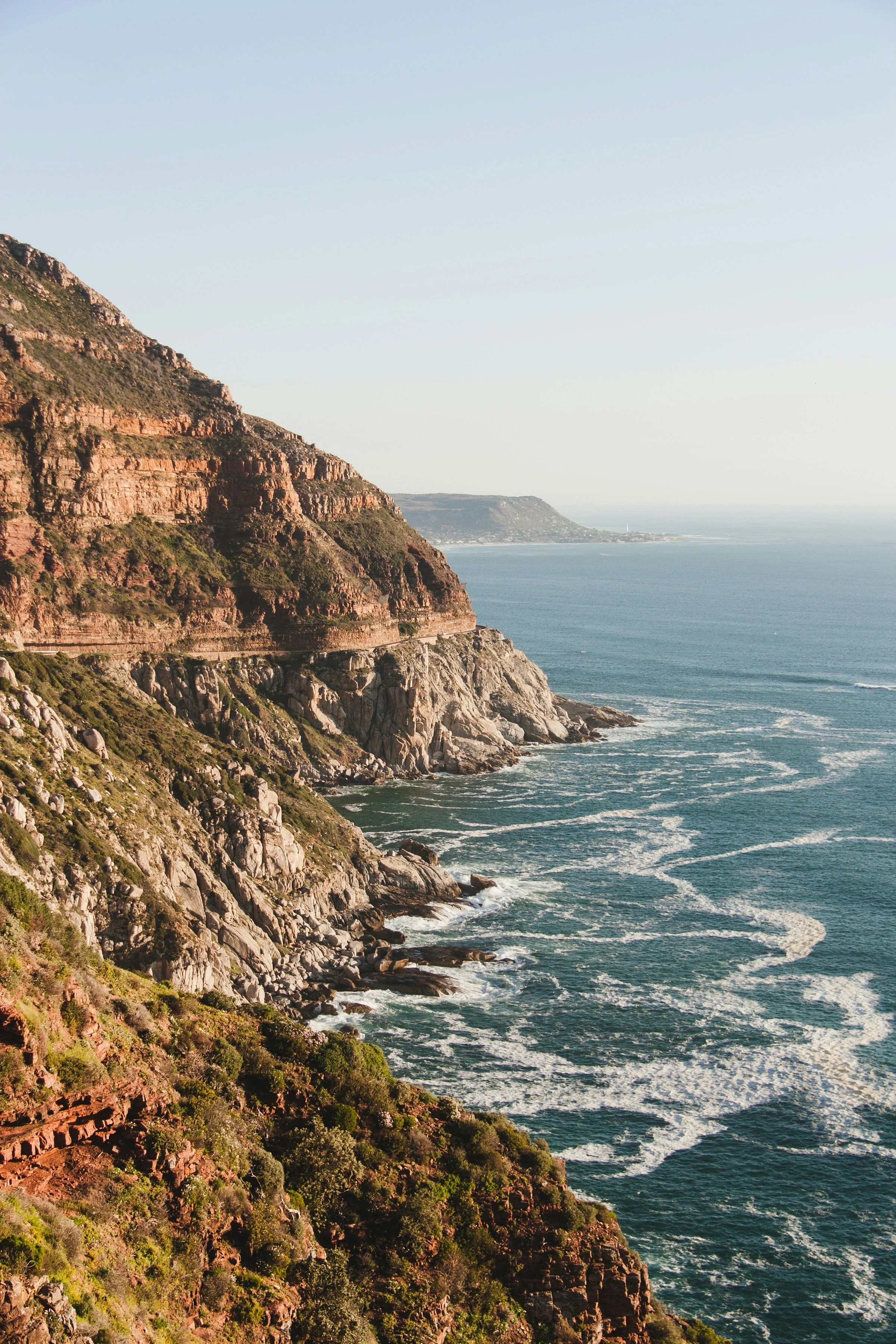 Chapman's Peak Drive winding above the Atlantic coastline