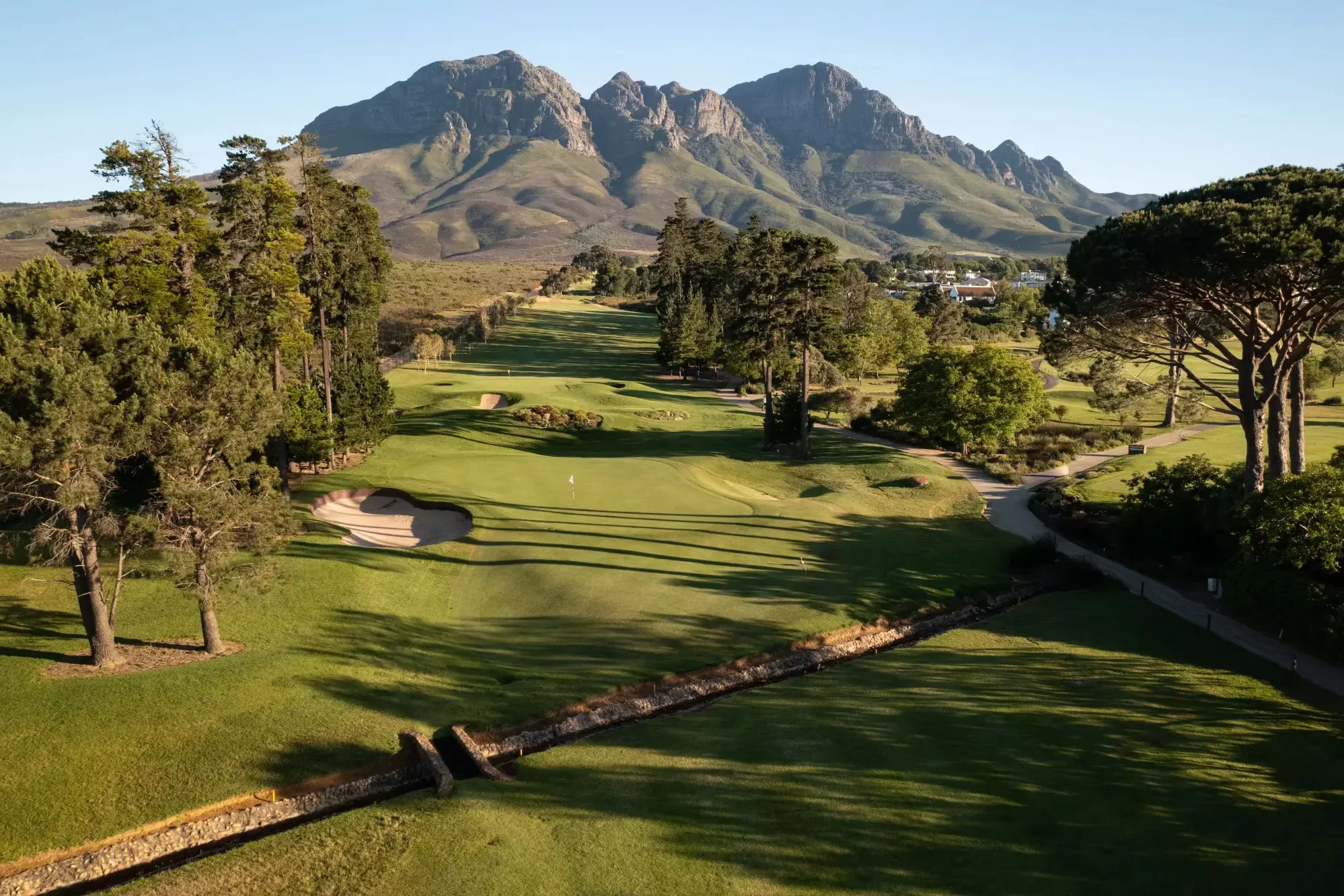 Erinvale golf course beneath the Helderberg mountains