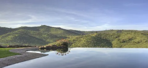 Pool and landscape at Borana Lodge in Kenya